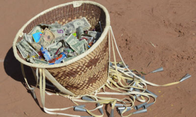 apache basket with money basket weaving